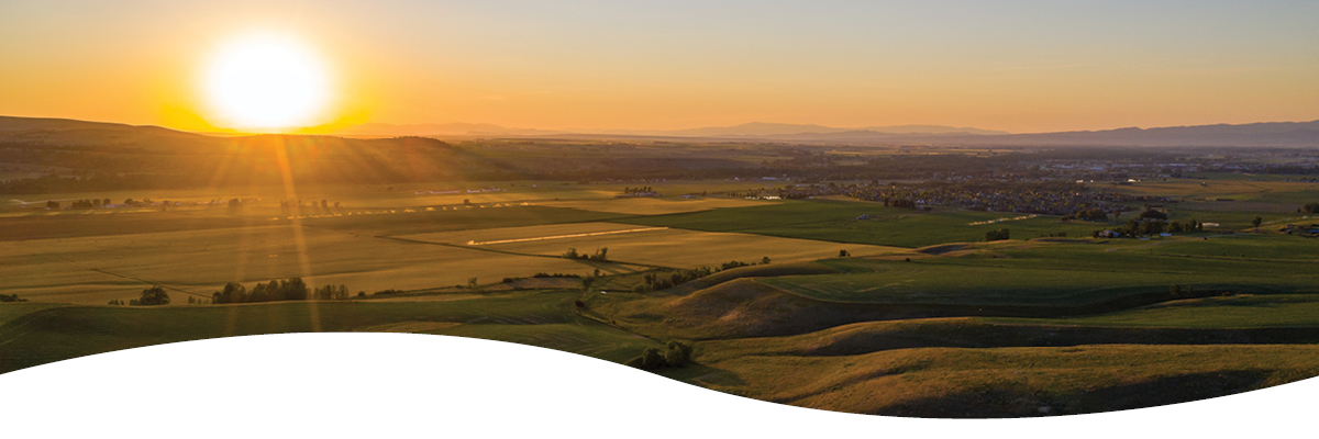 Sunset over Gallatin Valley